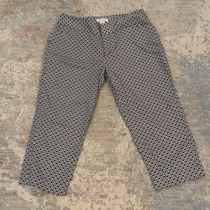 Coldwater Creek Black & White Patterned Capris